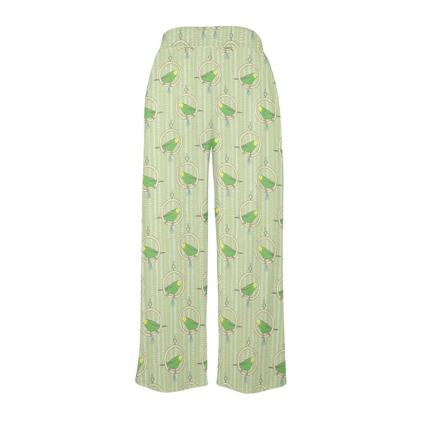 Budgerigar Pattern Print Design 02 Women's Wide Leg Lounge Pants