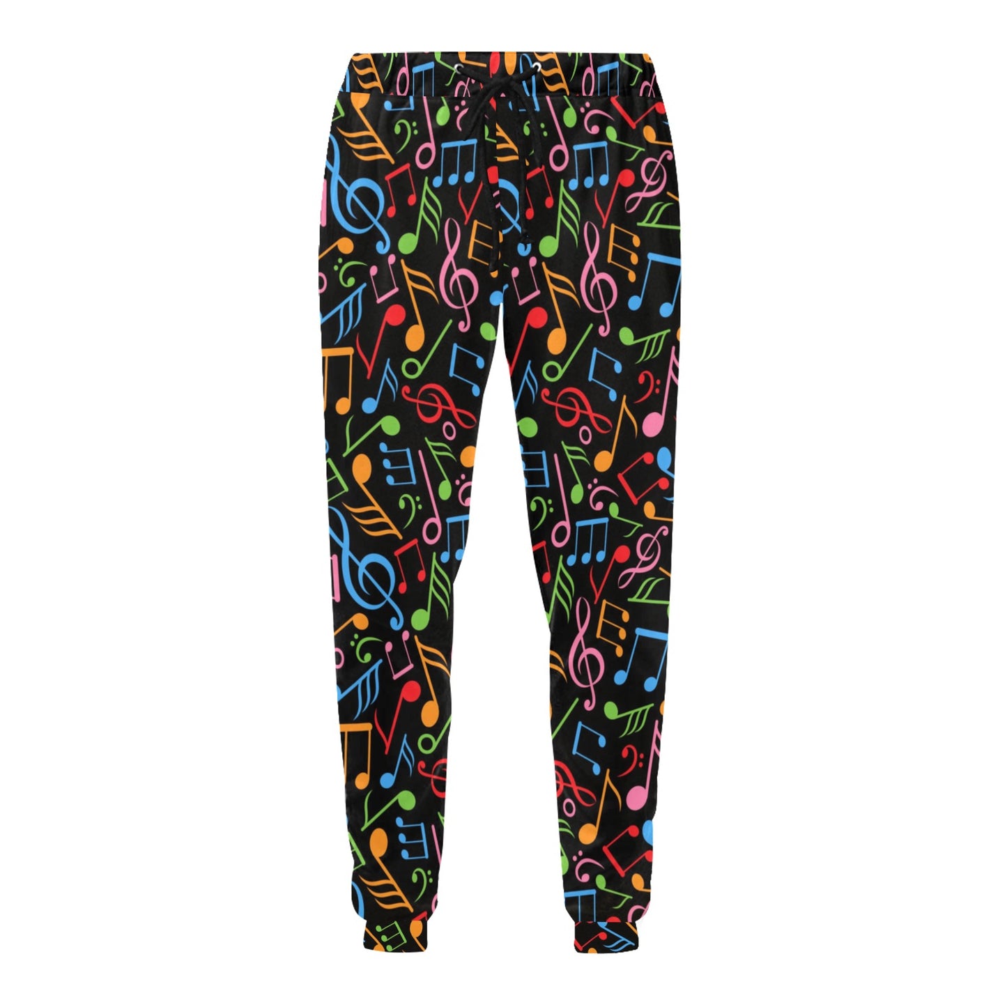 Music Note Colorful Themed Print Men's Sweatpants