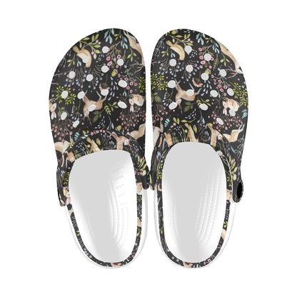 Deer Floral Jungle Unisex Clogs Shoes