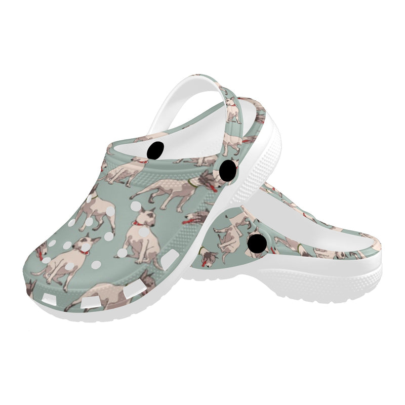 Bull Terrier Cute Print Pattern Unisex Clogs Shoes