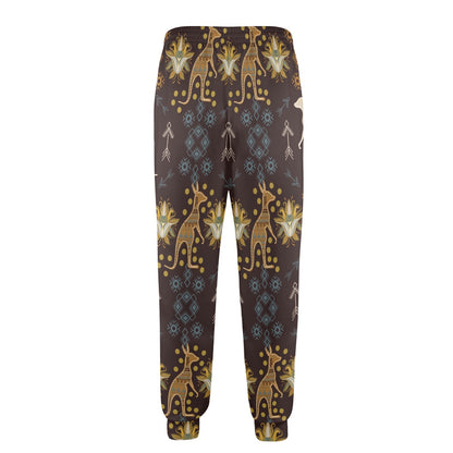Kangaroos Pattern Print Design 03 Men's Casual Track Pants