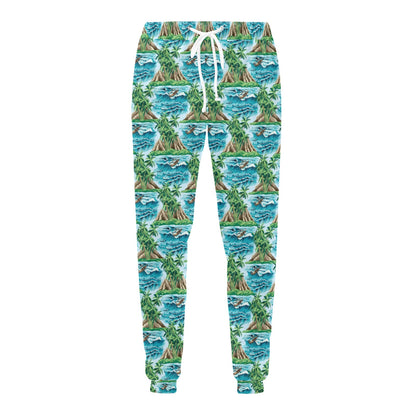 Palm Tree Hawaiian Themed Design Print Men's Sweatpants
