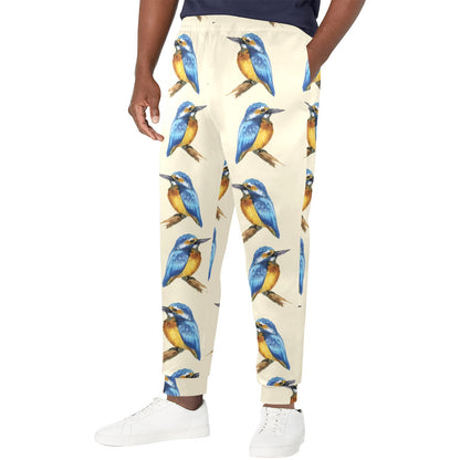 Kingfisher Pattern Print Design 01 Men's Casual Track Pants