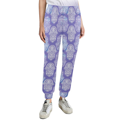 hamsa Design Print Pattern JJ0320 Women's Casual Track Pants