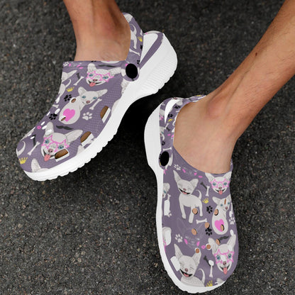 Chihuahua Happy Pattern Unisex Clogs Shoes