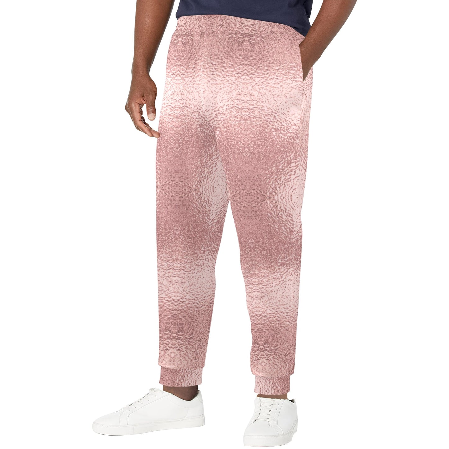 foil pink Design Print Pattern JJ0196 Men's Casual Track Pants