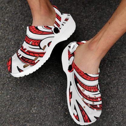 Maori Polynesian Themed Design Print Unisex Clogs Shoes