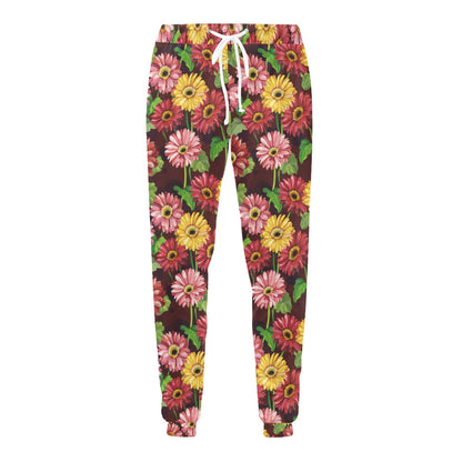 Daisy Gerbera Print Pattern Men's Sweatpants
