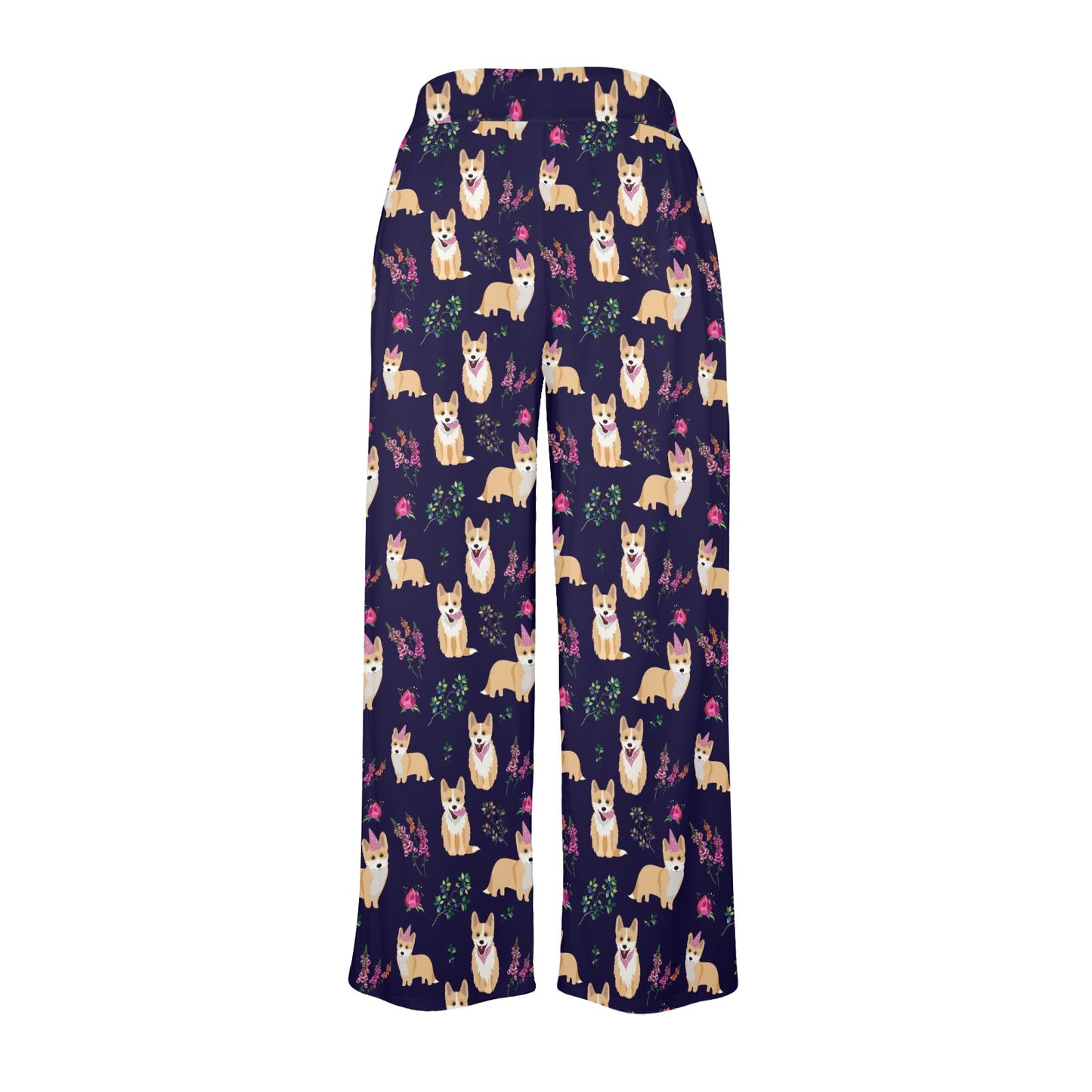 Pembroke Welsh Corgis Pattern Print Design A06 Women's Wide Leg Lounge Pants