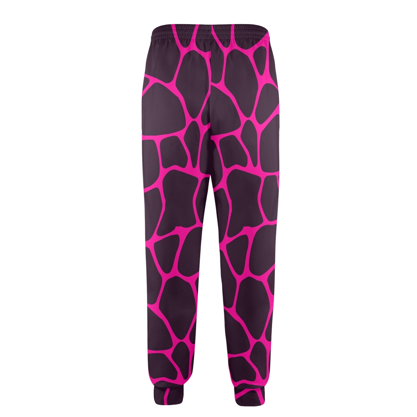 Giraffe Pink Background Texture Print Men's Casual Track Pants