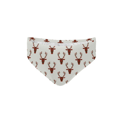 Deer tartan Design Print Pattern JJ073 Men's Swimming Briefs