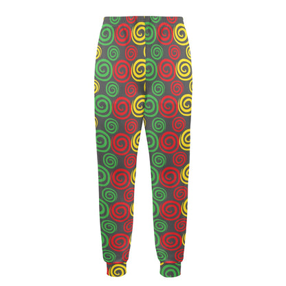 Rastafarian Pattern Print Design A05 Men's Casual Track Pants