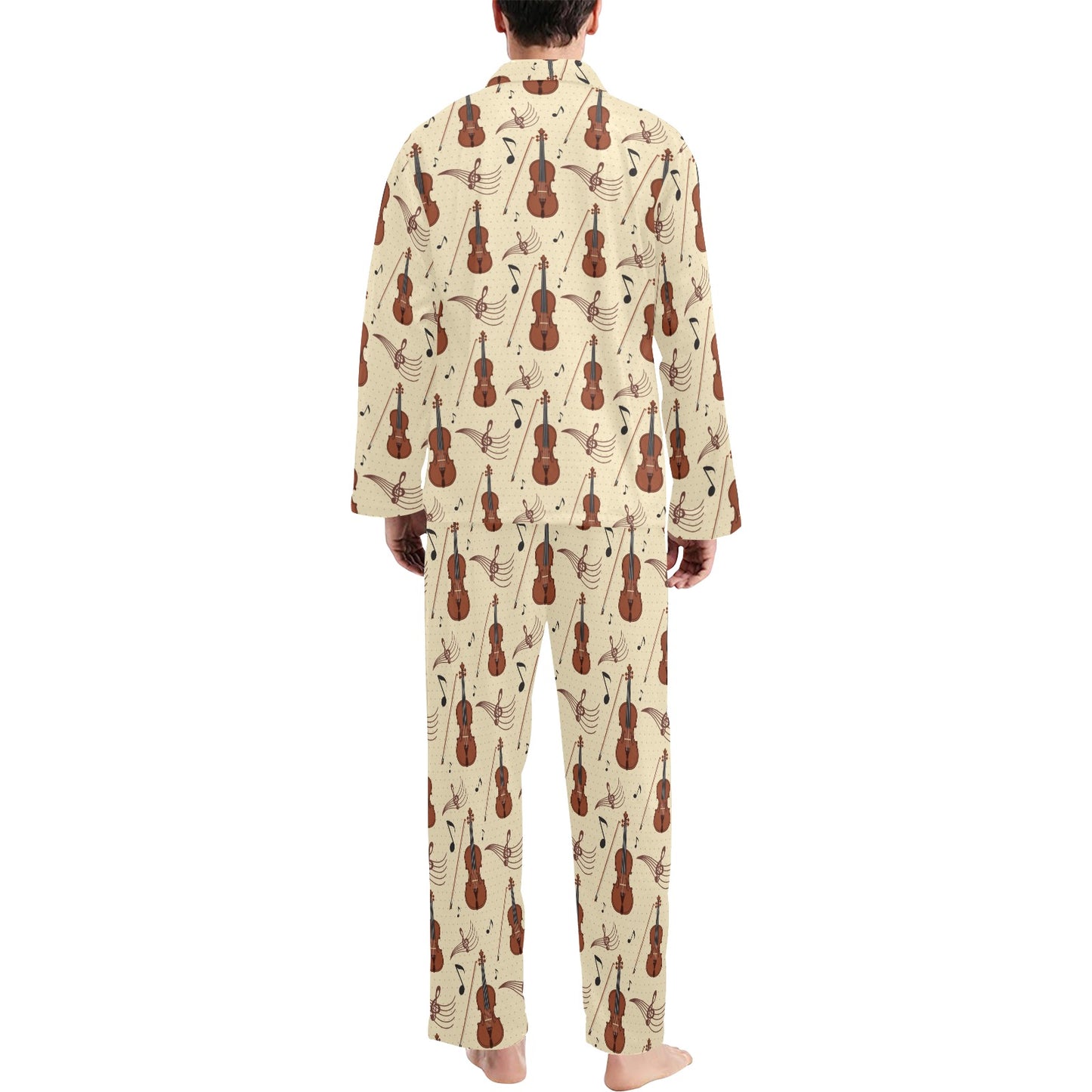 Cello Print Design LKS402 Men's Long Pajama Set