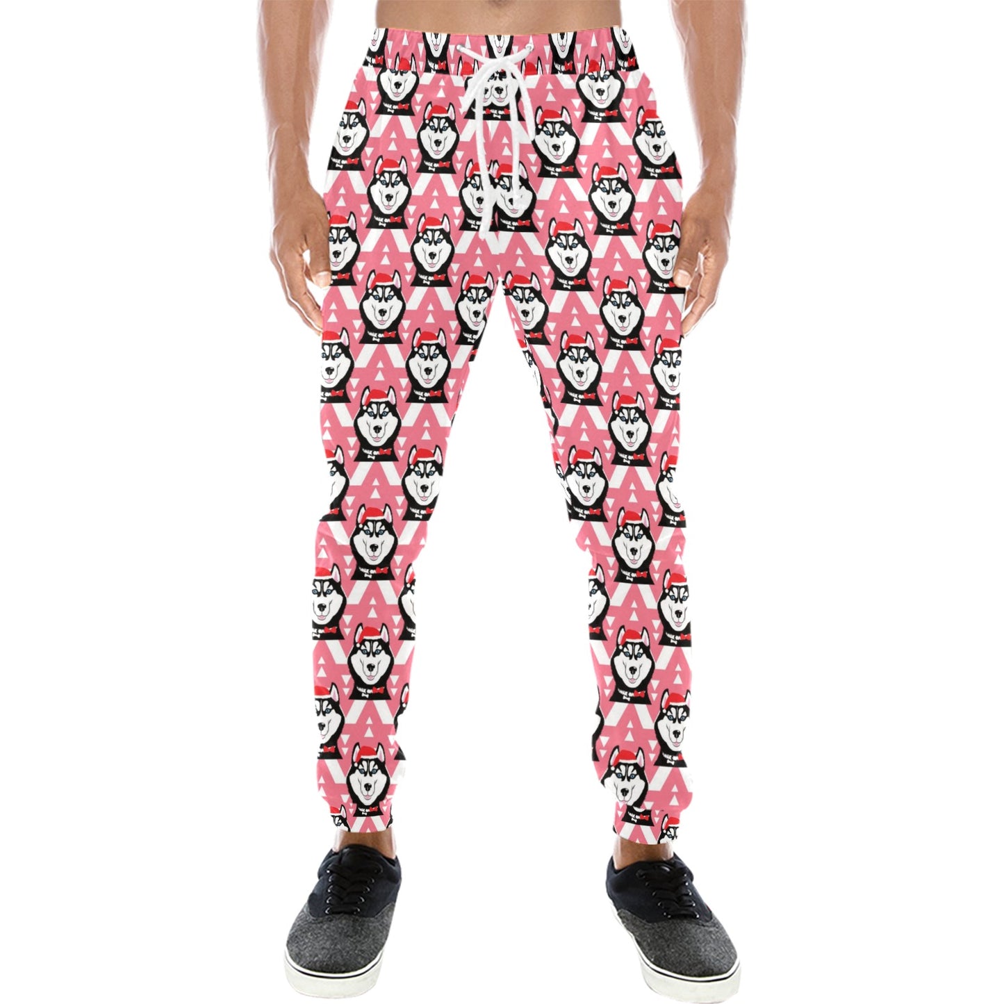 Siberian Huskies Christmas Themed Print Design LKS302 Men's Sweatpants