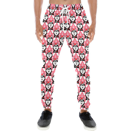 Siberian Huskies Christmas Themed Print Design LKS302 Men's Sweatpants