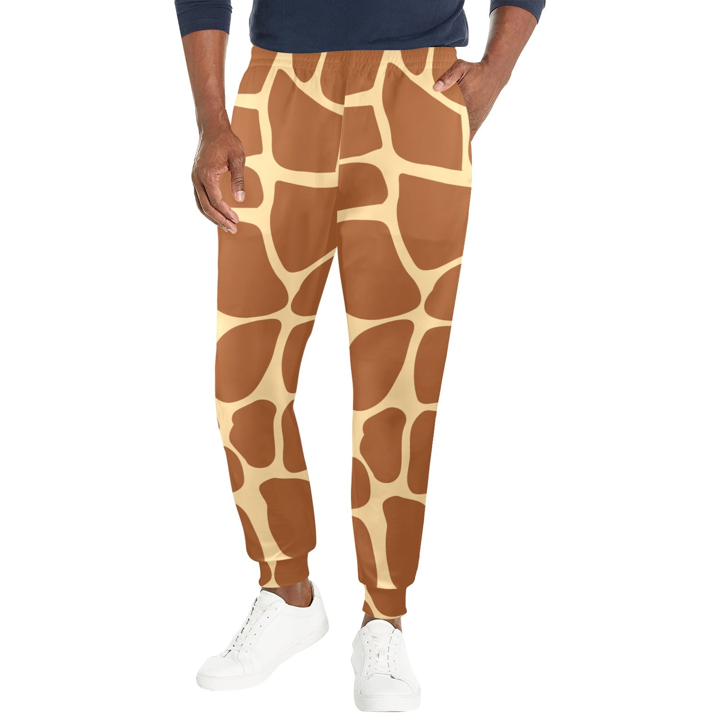 Giraffe Texture Print Men's Casual Track Pants