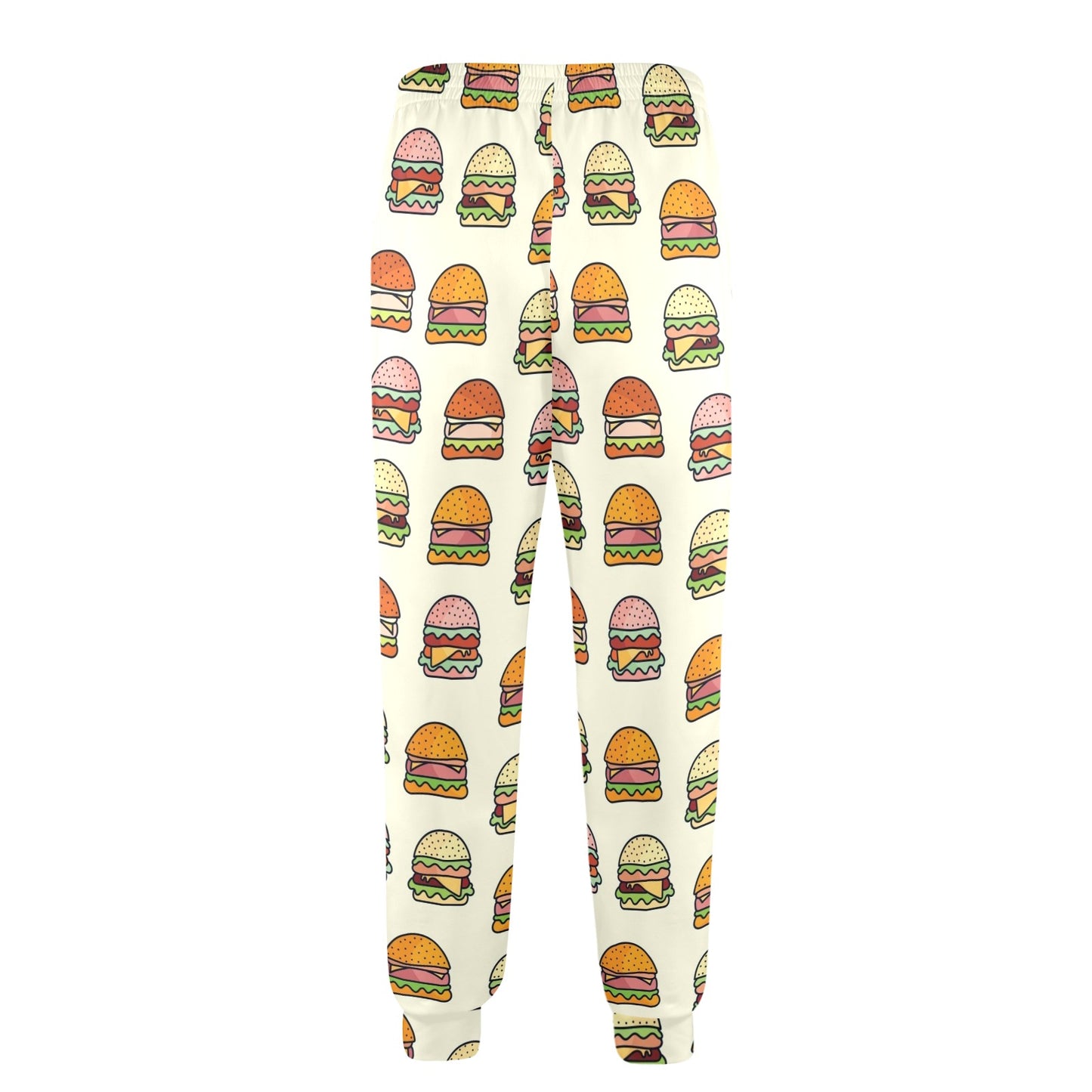 hamburger Design Print Pattern JJ0318 Men's Casual Track Pants