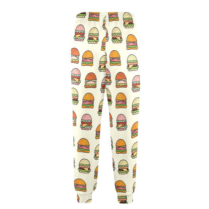hamburger Design Print Pattern JJ0318 Men's Casual Track Pants