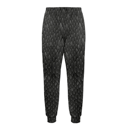 Snake Skin Black Print Men's Casual Track Pants