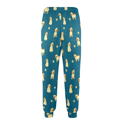 Pug Pattern Print Design A06 Men's Casual Track Pants