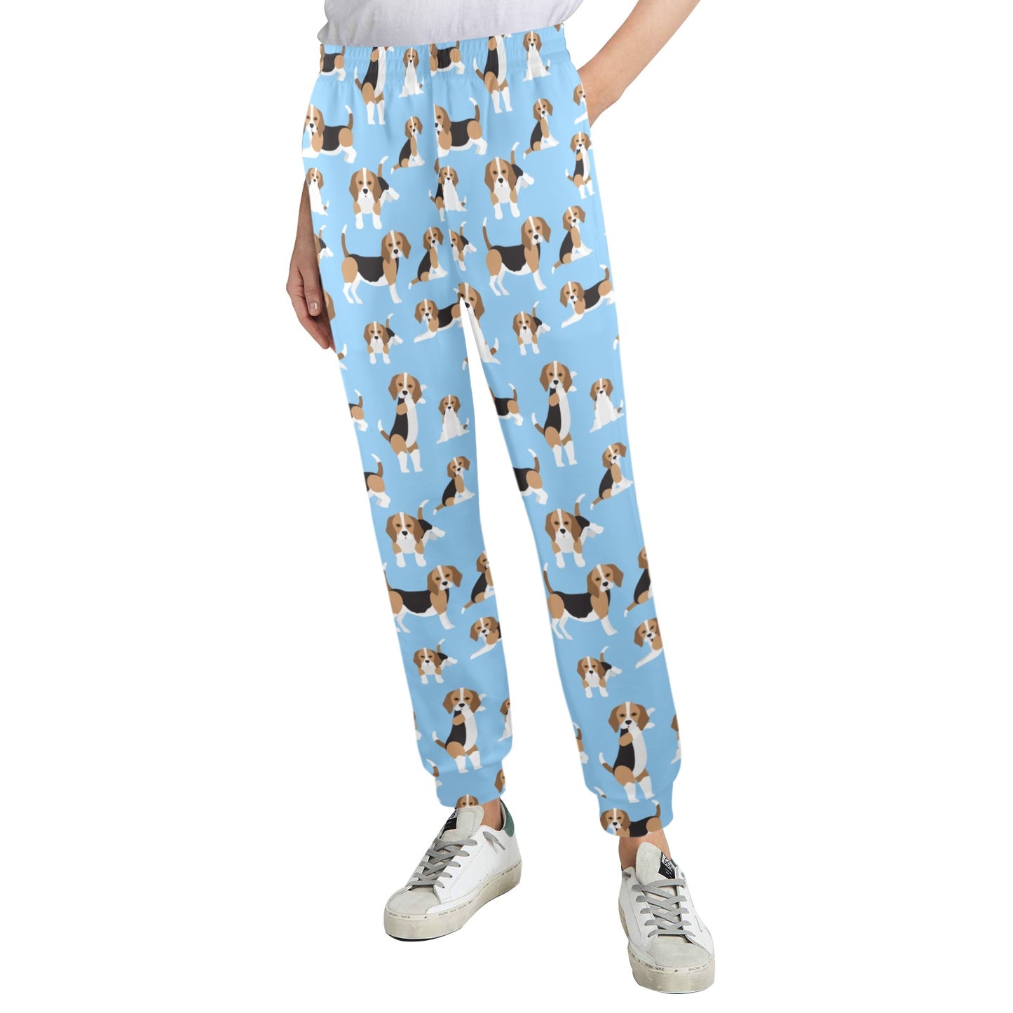 Beagle Pattern Print Design 03 Women's Casual Track Pants