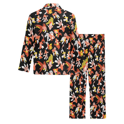 Goldfish Print Design LKS401 Men's Long Pajama Set