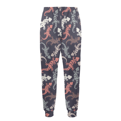 Gecko Pattern Print Design 02 Men's Casual Track Pants