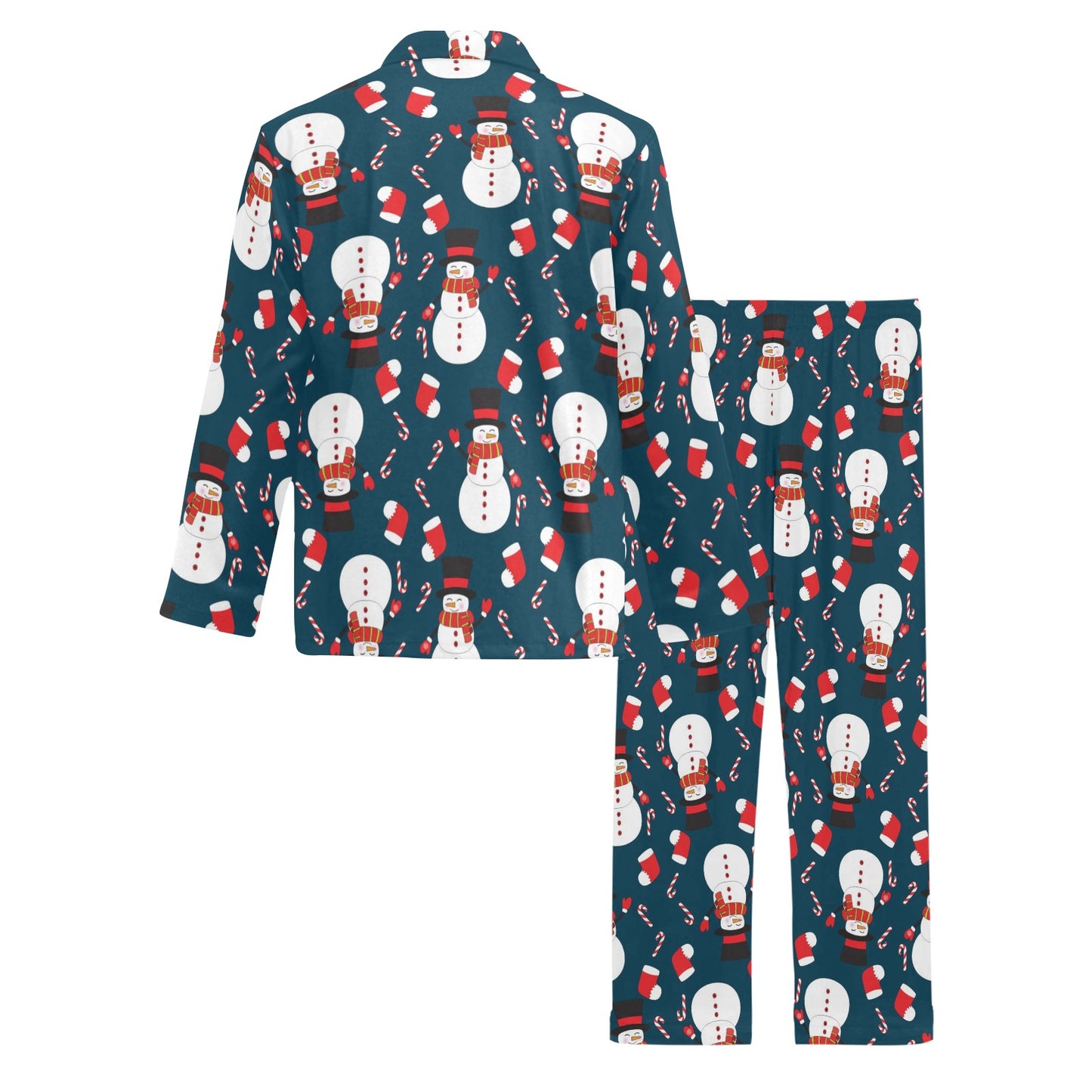 Snowman Print Design LKS301 Men's Long Pajama Set