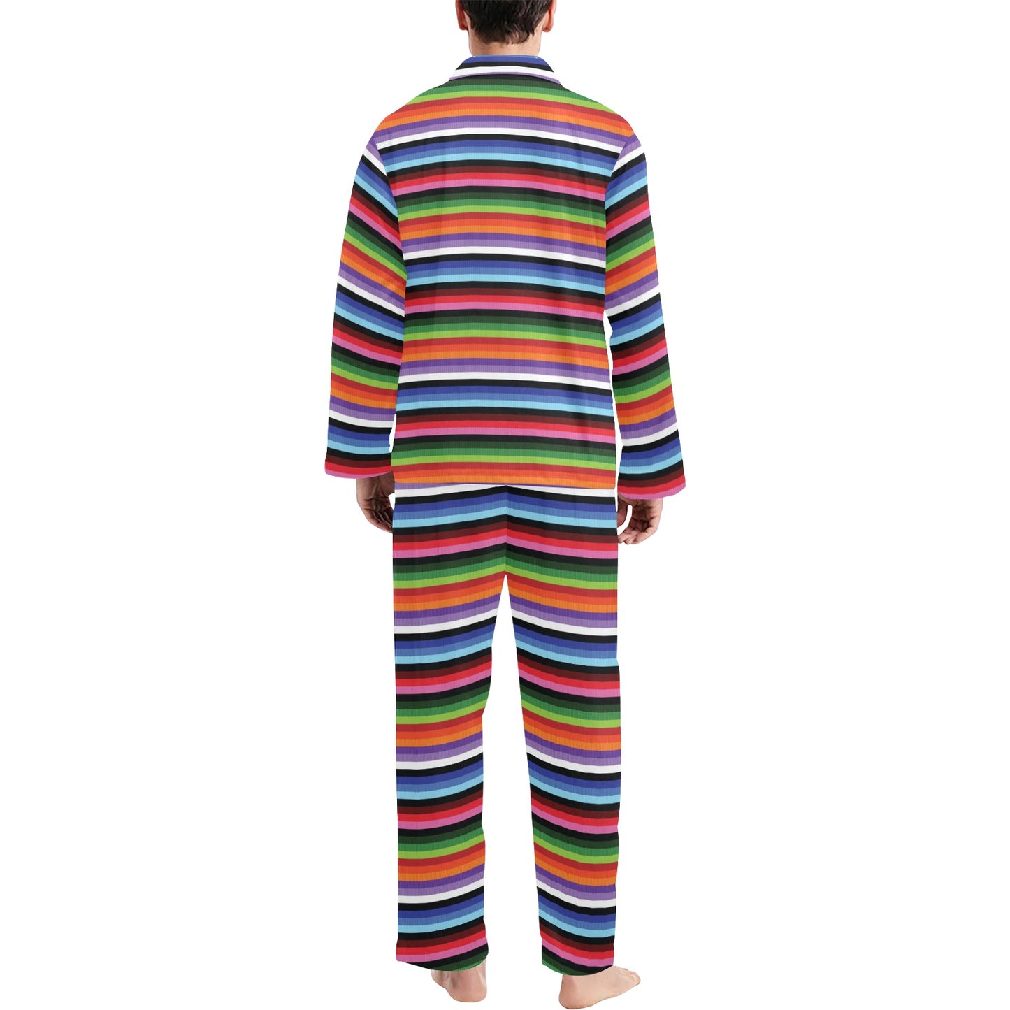 Serape Design Men's Long Pajama Set