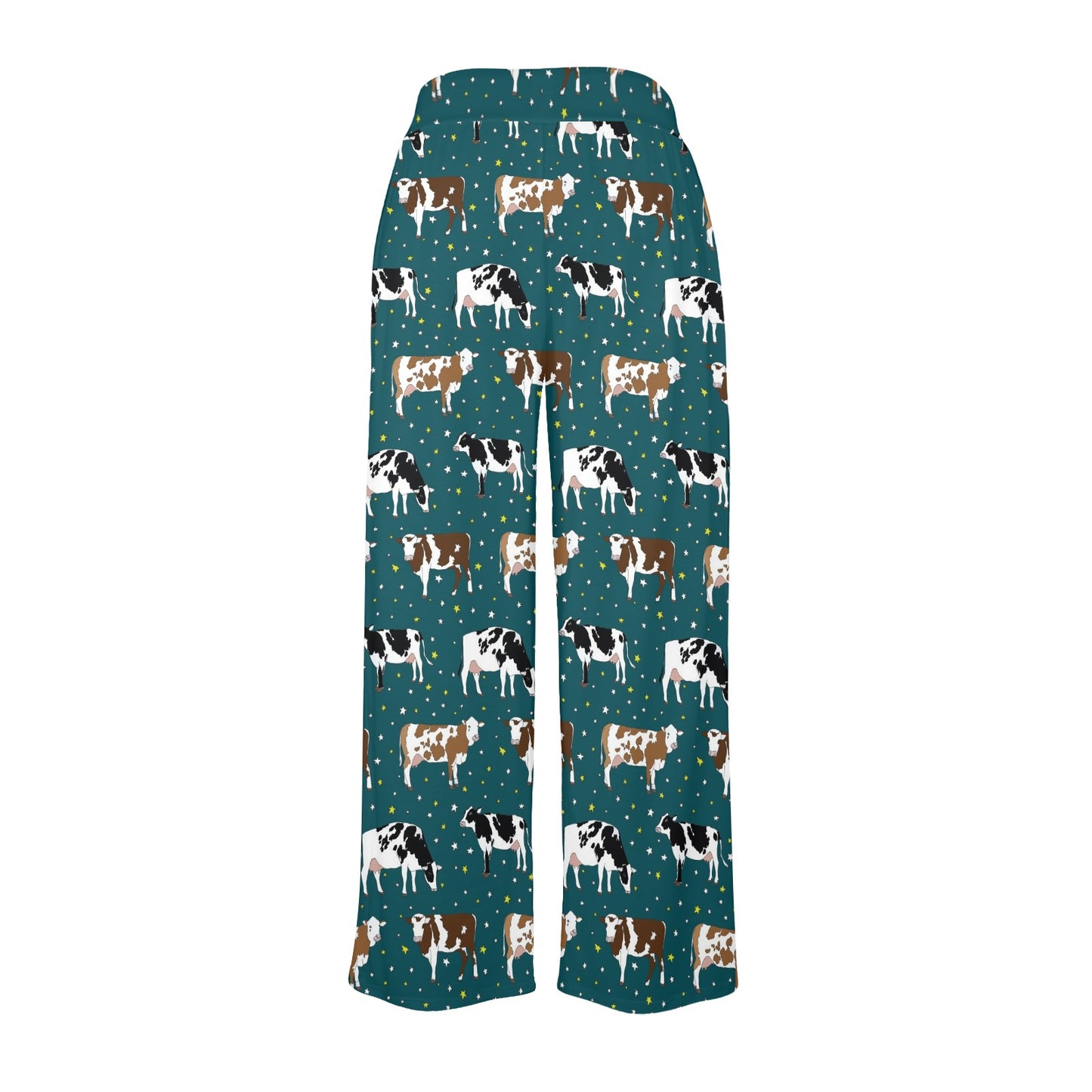 Cattle Print Design LKS404 Women's Wide Leg Lounge Pants
