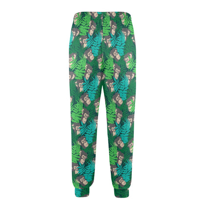 Chimpanzee Pattern Print Design 01 Men's Casual Track Pants