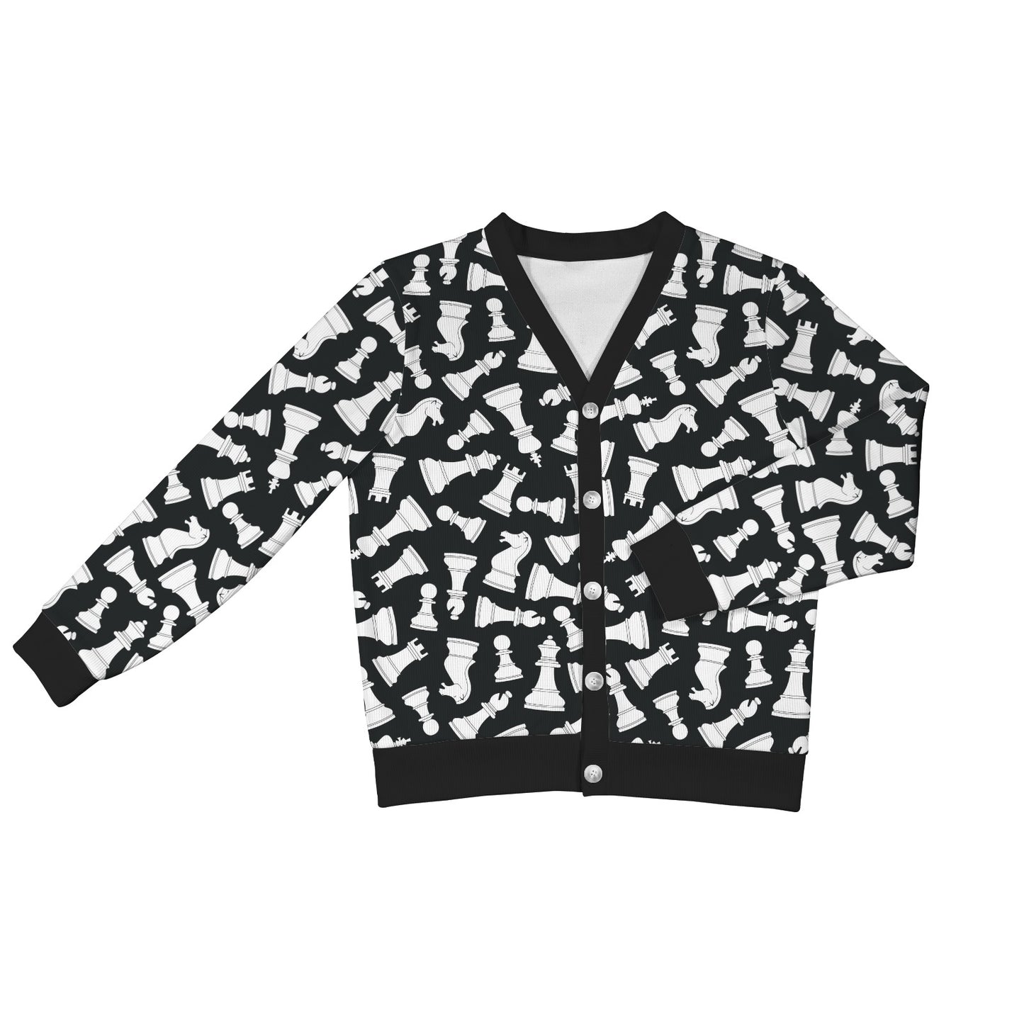 Chess Pattern Print Design 01 Women's Cardigan