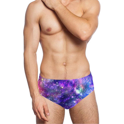 Galaxy Night Stardust Space Print Men's Swimming Briefs