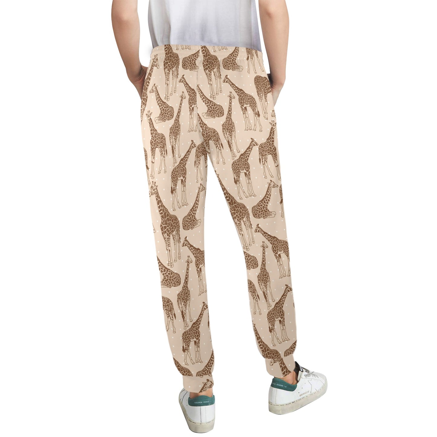 Giraffe Pattern Design Print Women's Casual Track Pants