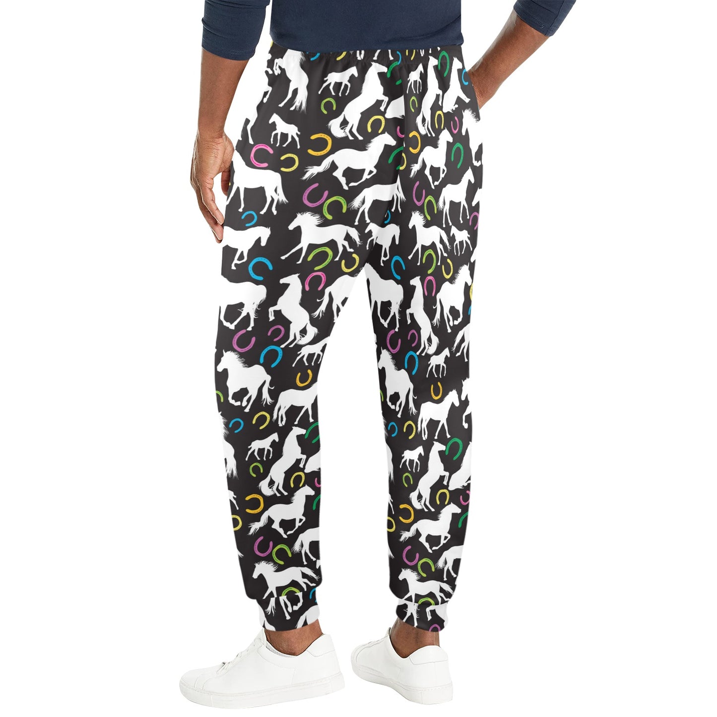 Horse Hoof Colorful Print Design LKS301 Men's Casual Track Pants