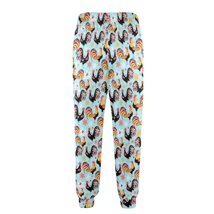 Rooster Themed Design Men's Casual Track Pants