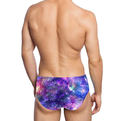 Galaxy Night Stardust Space Print Men's Swimming Briefs