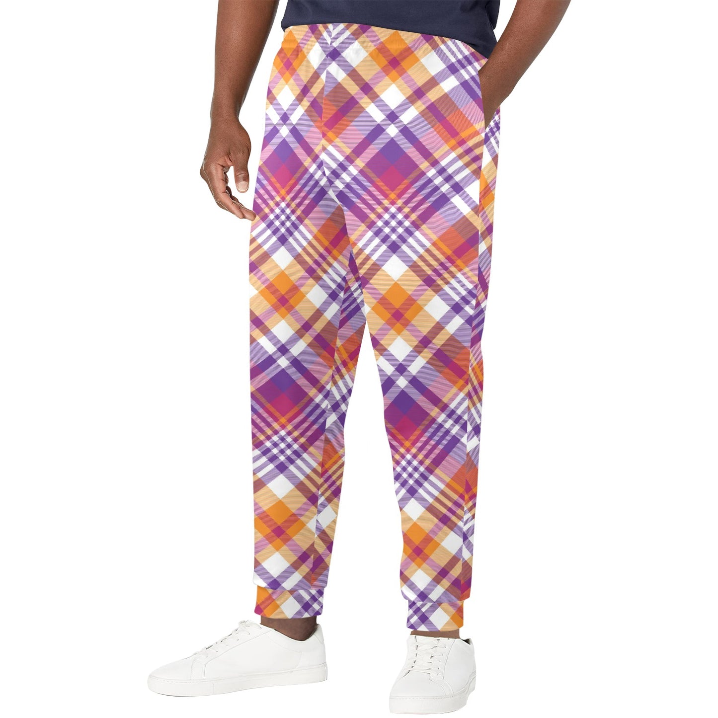 Madras Pattern Print Design 02 Men's Casual Track Pants