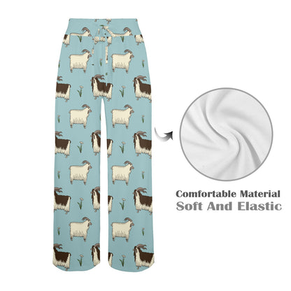 Goat Pattern Print Design 02 Women's Wide Leg Lounge Pants