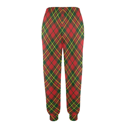 Plaid Holiday Pattern Print Design A01 Women's Casual Track Pants