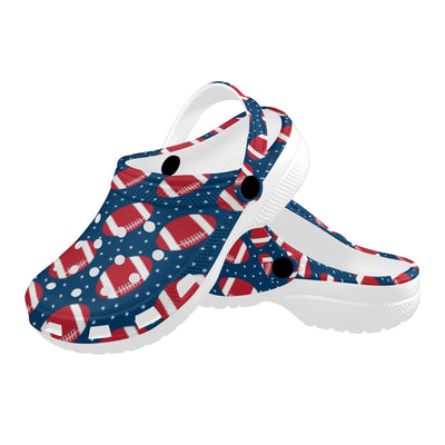 American Football Star Design Pattern Unisex Clogs Shoes