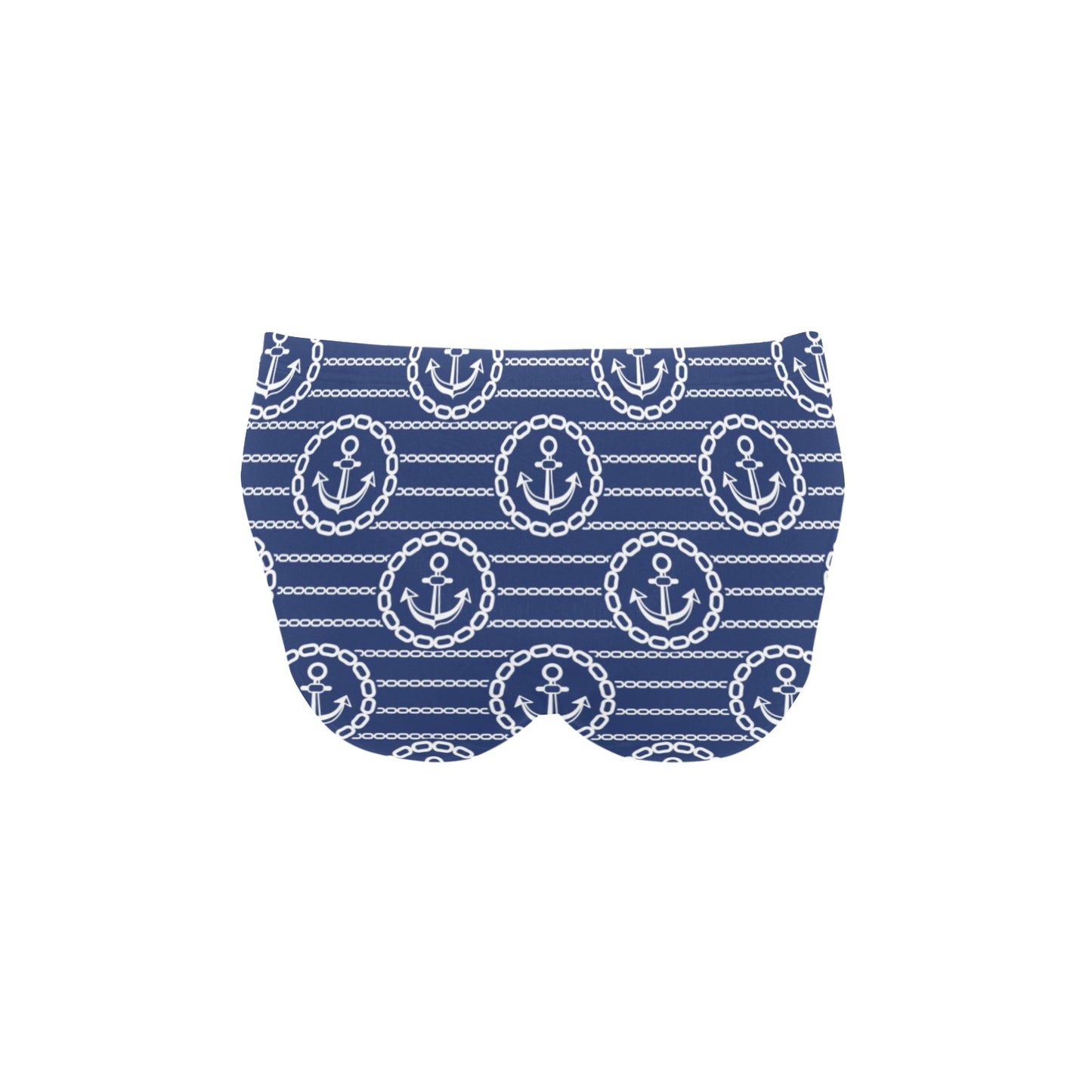 Anchor Stripe Pattern Men's Swimming Briefs