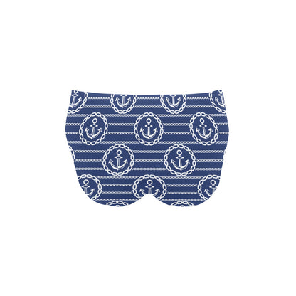 Anchor Stripe Pattern Men's Swimming Briefs