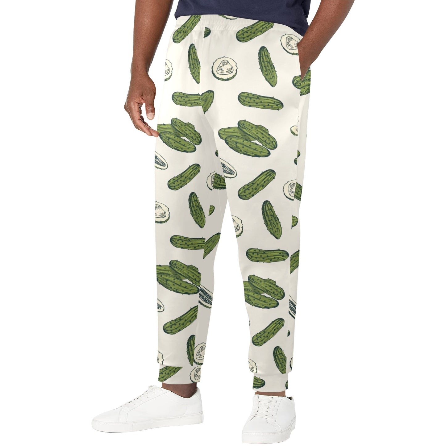 Cucumber Pattern Print Design CC05 Men's Casual Track Pants