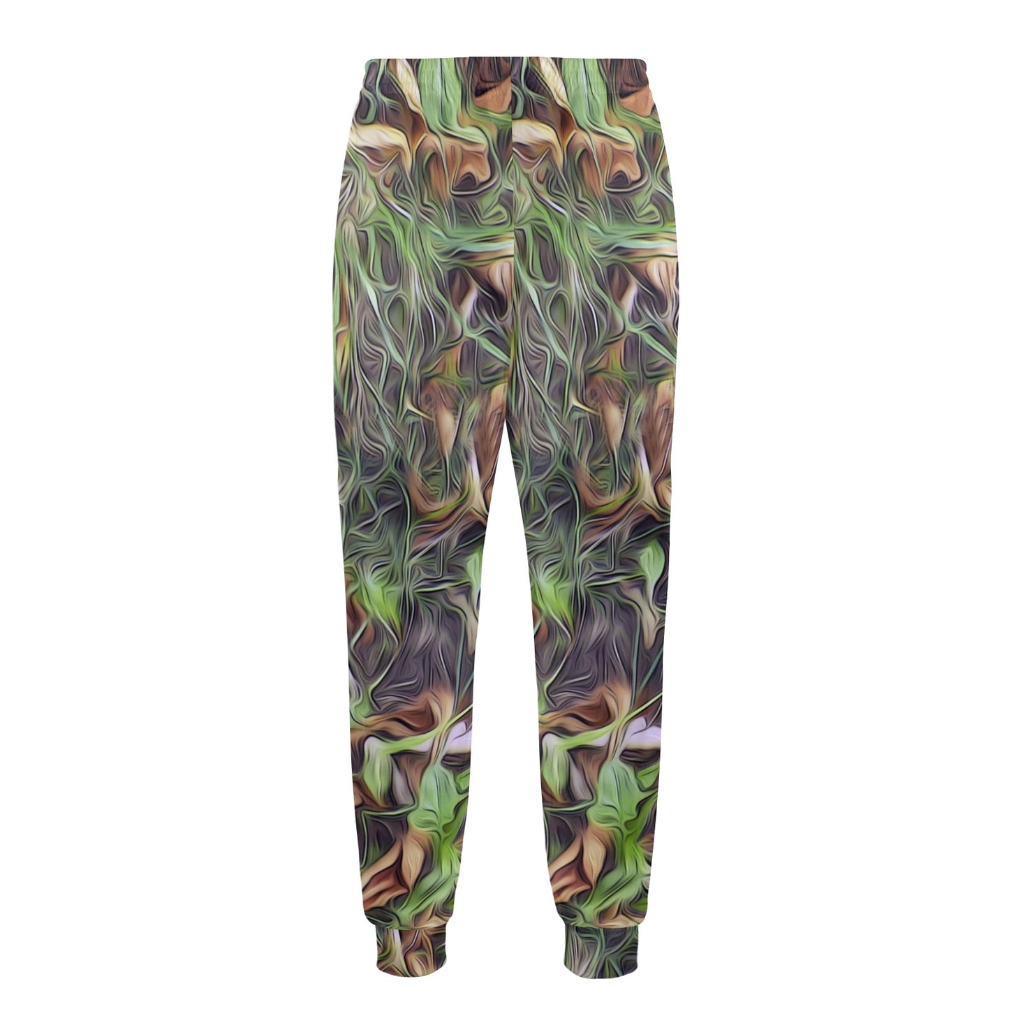 Camouflage Realistic Tree Print Men's Casual Track Pants