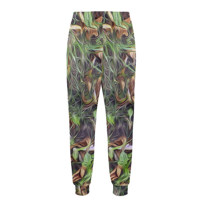 Camouflage Realistic Tree Print Men's Casual Track Pants
