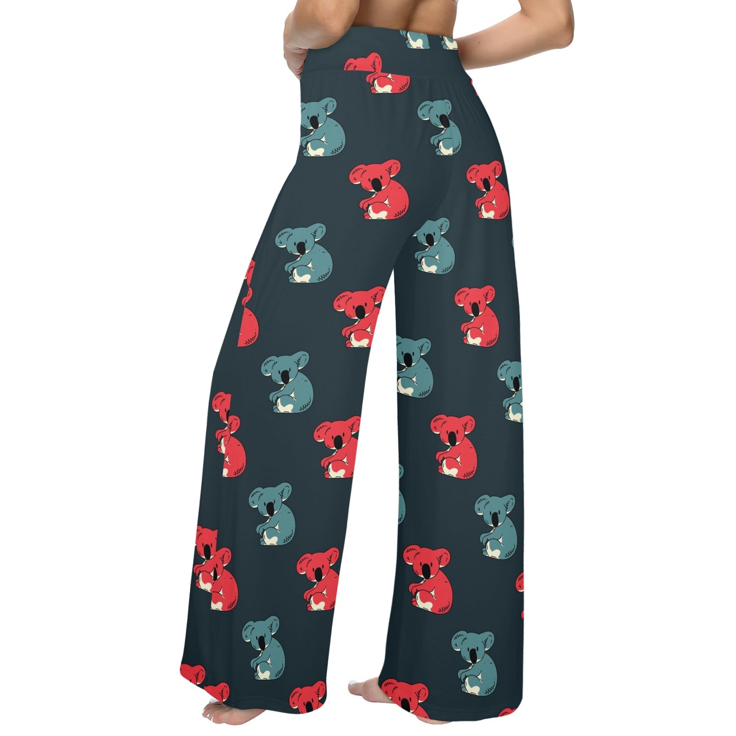 Koala Pattern Print Design 02 Women's Wide Leg Lounge Pants