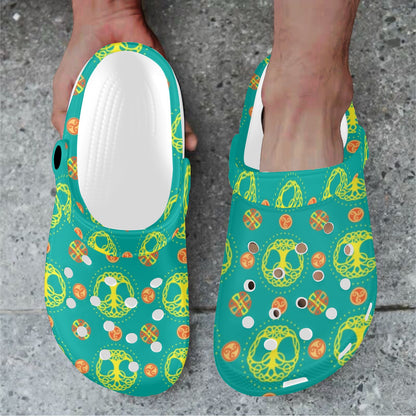 Celtic Tree of Life Print Pattern Unisex Clogs Shoes