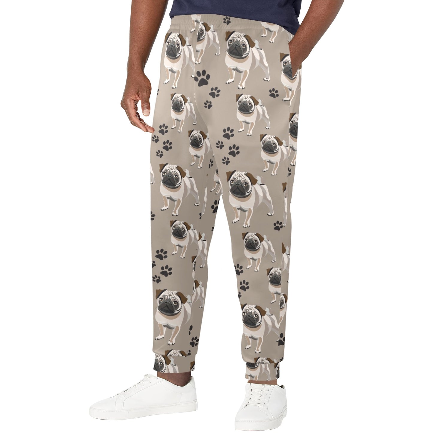 Pug Pattern Print Design A04 Men's Casual Track Pants