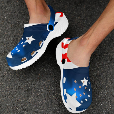 American flag Style Unisex Clogs Shoes